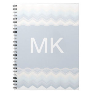 Ocean Shades Watercolor Chevron Notebook