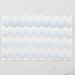Ocean Shades Watercolor Chevron Stationery