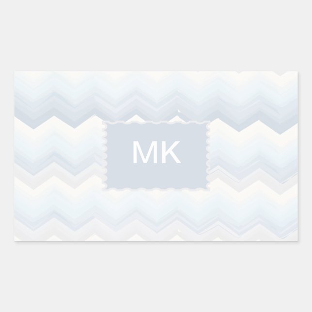 Ocean Shades Watercolor Chevron Sticker (Front)