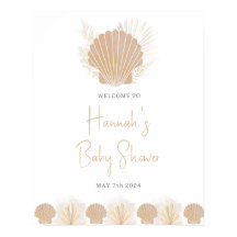 Ocean Shell Baby Shower Welcome Sign