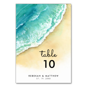 Ocean Shore   Beach    Table Number