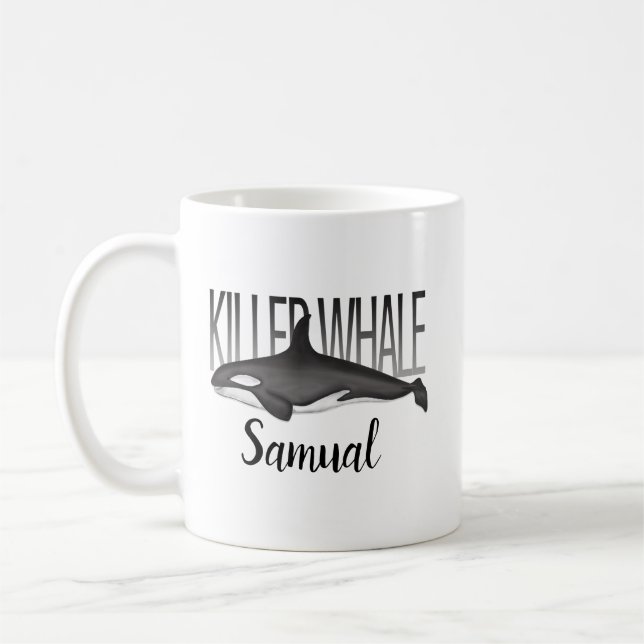 Ocean Simple Killer Whale Nautical Wildlife Animal Coffee Mug (Left)
