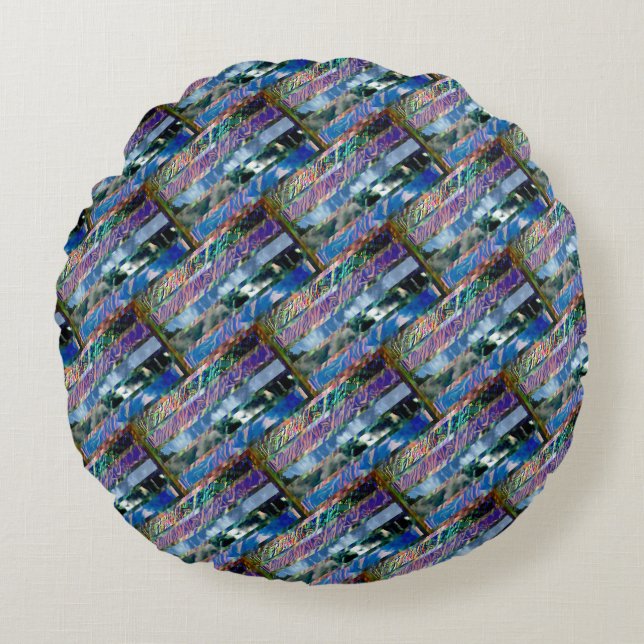 #OCEAN&SKY #THESURFINGMERMAID @ MAGHIE.ORG ROUND PILLOW (Front)