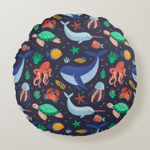 Ocean Sleep Round Pillow