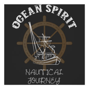 Ocean Spirit Nautical Journey Poster