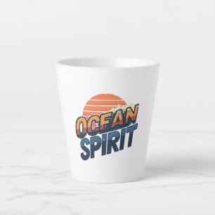 "Ocean Spirit" Retro Summer Graphic Latte Mug