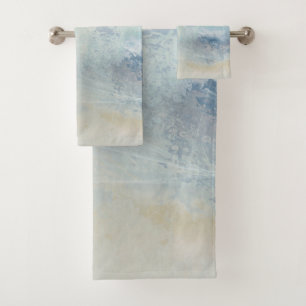 Ocean Splash In A Misty Golden Sunset Bath Towel Set