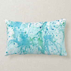 Ocean Splatter Lumbar Pillow