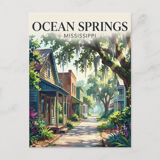 Ocean Springs USA Postcard (Front)
