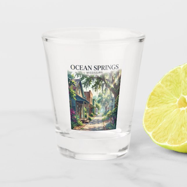 Ocean Springs USA Shot Glass (Front)
