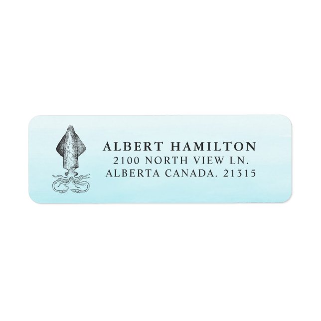 Ocean Squid | Personalized Return Address (Front)