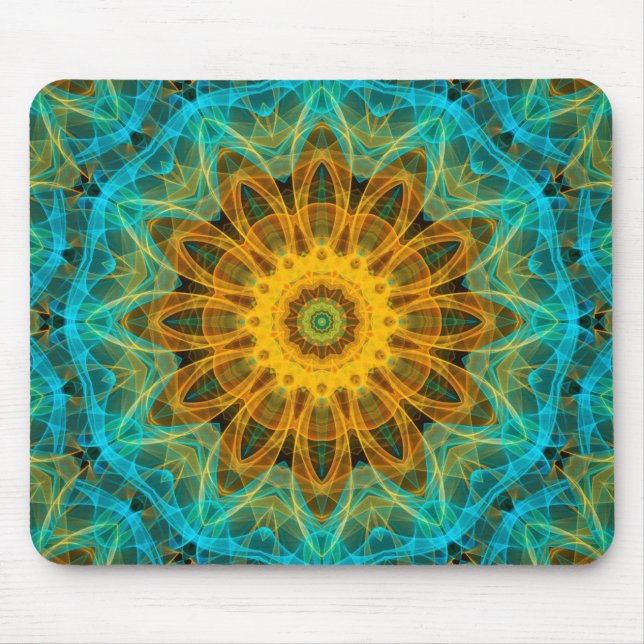 Ocean Star Mandala Mouse Pad (Front)