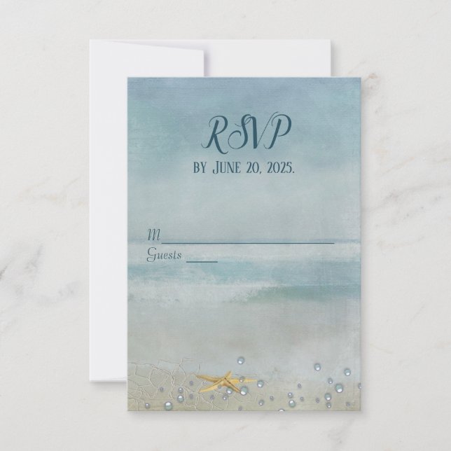 ocean starfish with net RSVP card (Front)