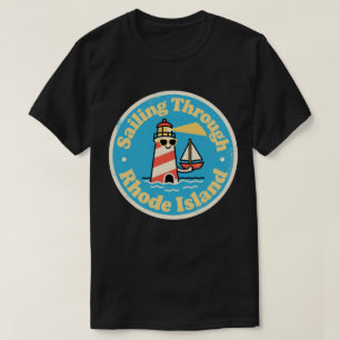 Ocean State Charm_ Rhode Island Lighthouse Vintage T-Shirt