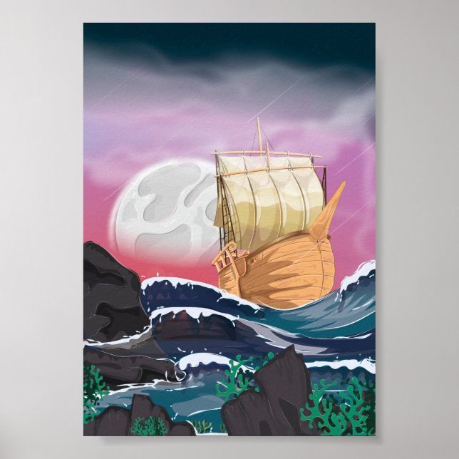 Ocean Storm Poster (Front)