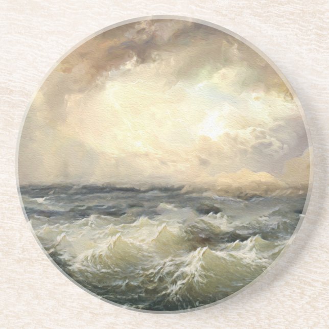 Ocean Storm Waves  Coaster (Front)