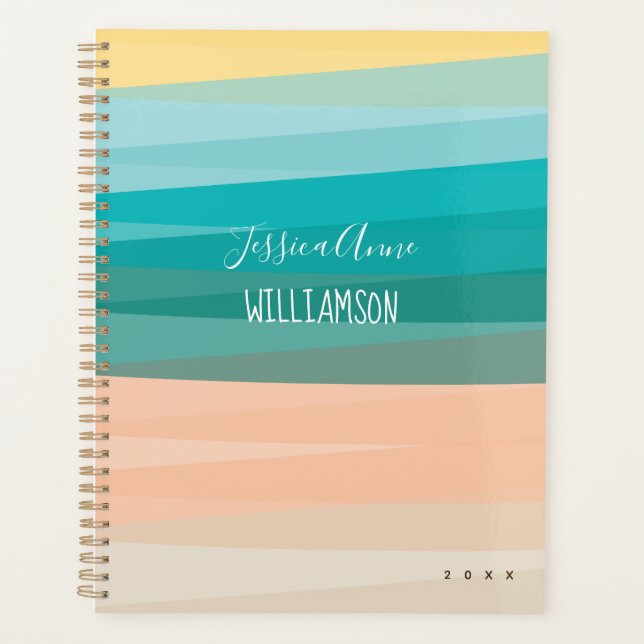 Ocean Stripe Planner (Front)