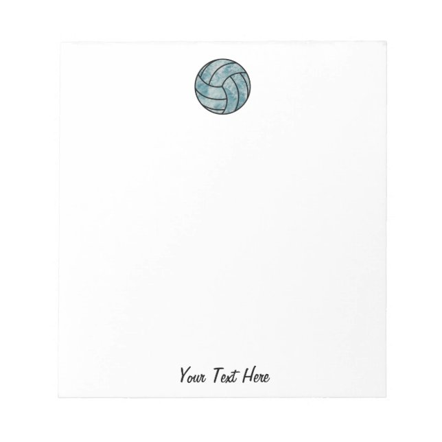 Ocean Summer Beach Waves Volleyball Personalized Notepad (Front)