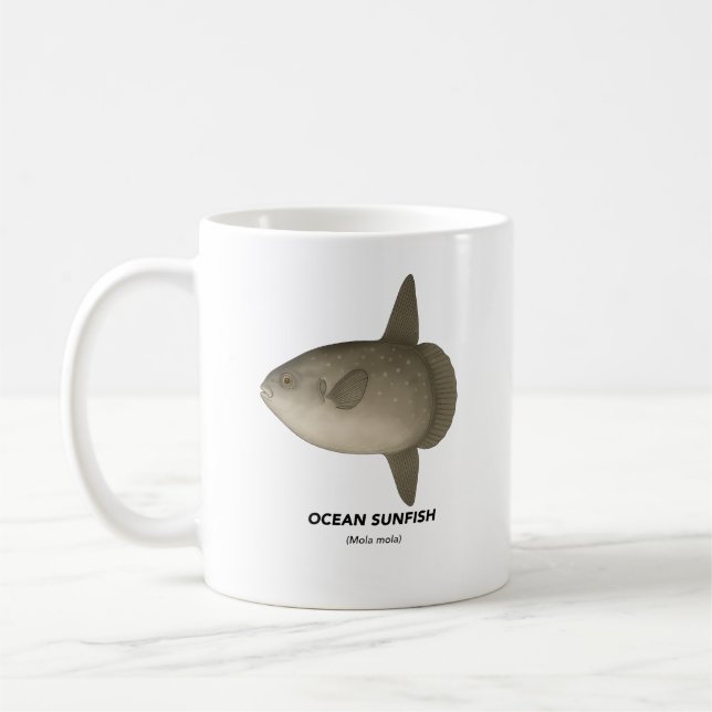 Ocean Sunfish – Marine Animals of California Coffee Mug (Left)