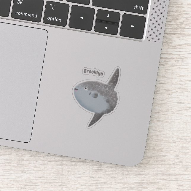 Ocean sunfish mola mola cute cartoon (Detail)