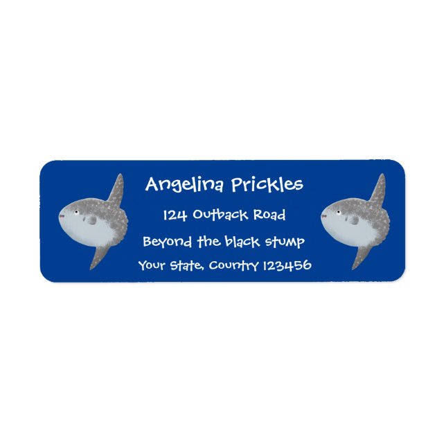 Ocean sunfish mola mola cute cartoon (Front)