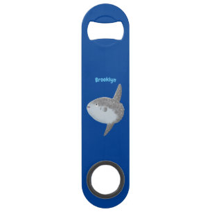 Ocean sunfish mola mola cute cartoon bar key