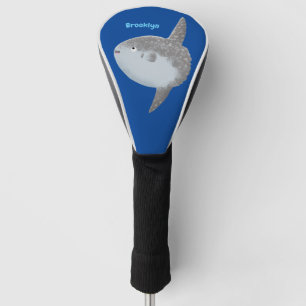 Ocean sunfish mola mola cute cartoon golf head cover