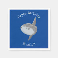 Ocean sunfish mola mola cute cartoon
