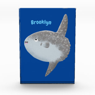 Ocean sunfish mola mola cute cartoon photo block
