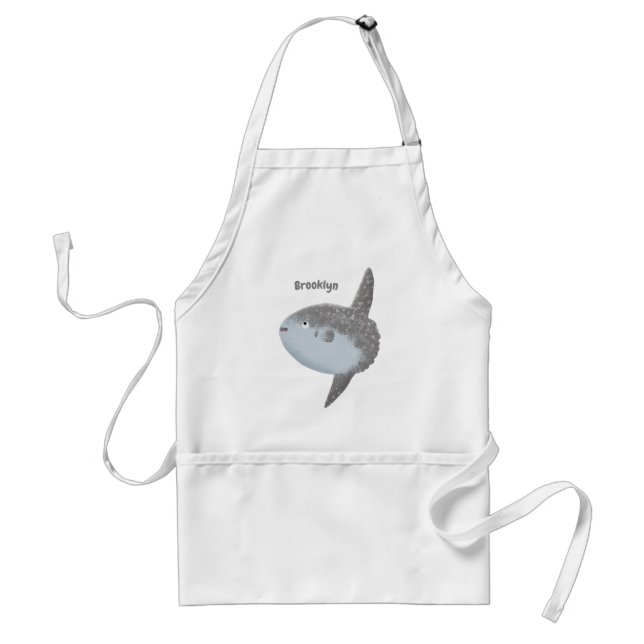 Ocean sunfish mola mola cute cartoon  standard apron (Front)