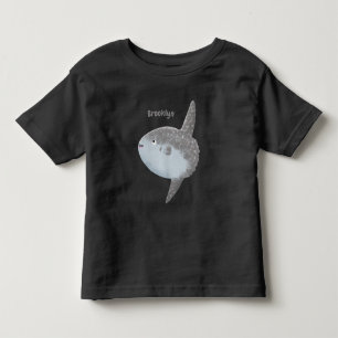 Ocean sunfish mola mola cute cartoon toddler t-shirt