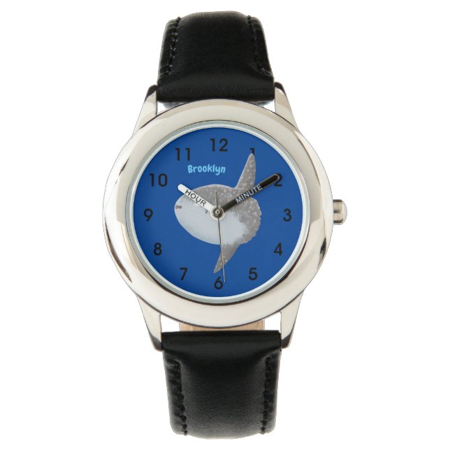 Ocean sunfish mola mola cute cartoon watch (Front)