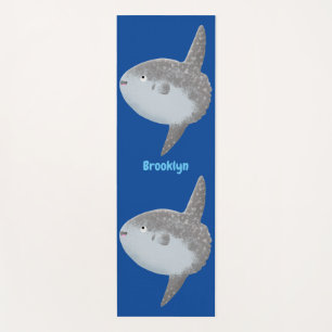 Ocean sunfish mola mola cute cartoon yoga mat