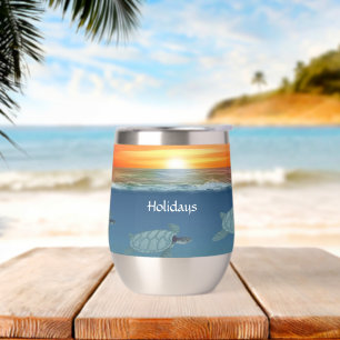 Ocean Sunrise and Sea Turtles