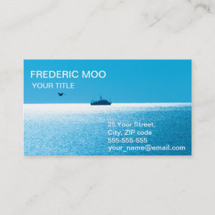 Ocean sunrise business card