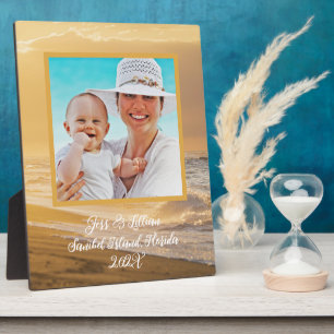 Ocean Sunrise Photo Keepsake With Text Plaque