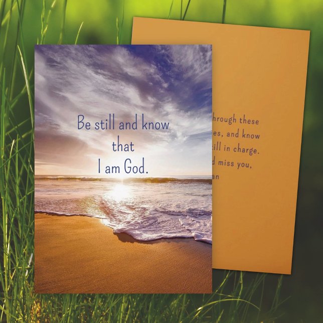 Ocean Sunrise Thinking of You Scripture Card (Creator Uploaded)