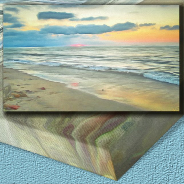 Ocean Sunset 0735 Art Canvas Print (Creator Uploaded)