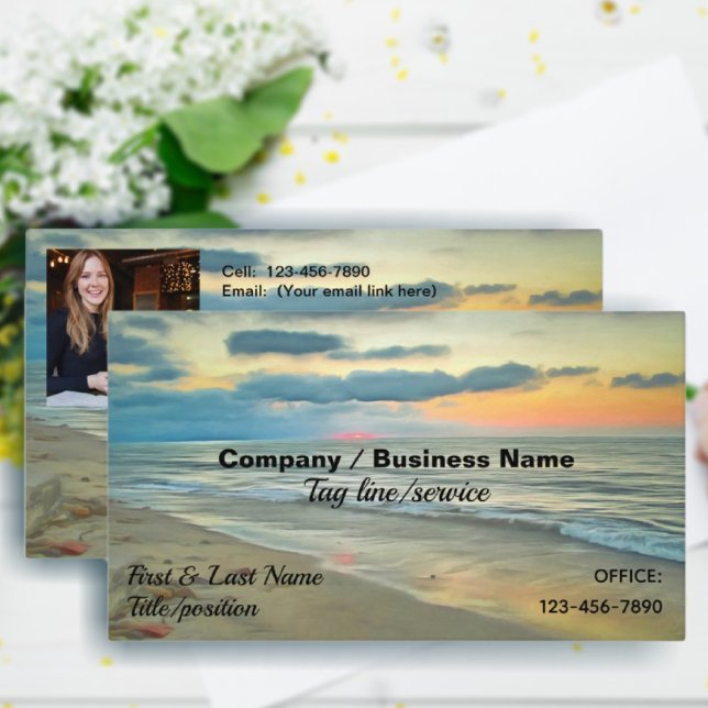 Ocean Sunset 0735 Business Card (Creator Uploaded)