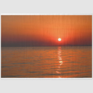 Ocean Sunset Background Decoupage Tissue Paper