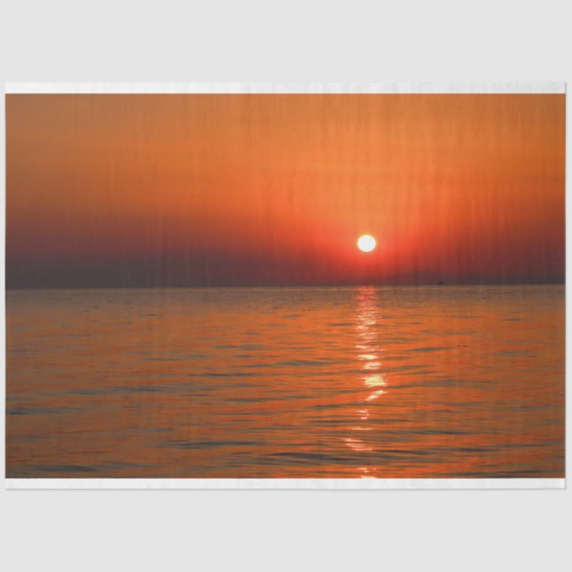 Ocean Sunset Background Decoupage  Tissue Paper (Front)