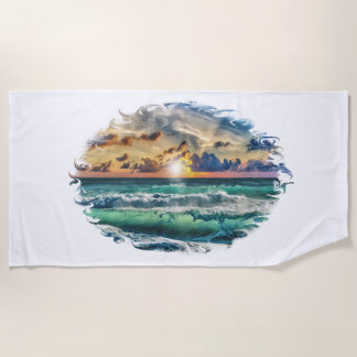 Ocean Sunset Beach Towel