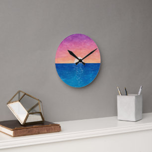 Ocean Sunset Design Wall Clock