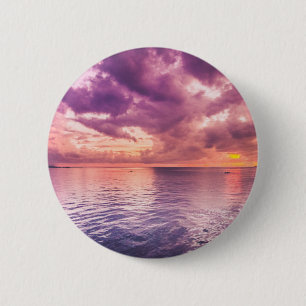 Ocean Sunset Inspirational 2 Inch Round Button