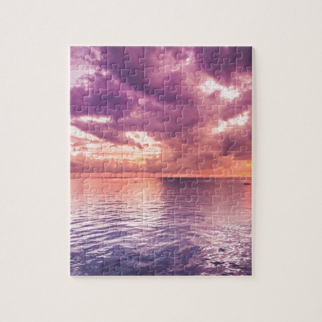 Ocean Sunset Inspirational Jigsaw Puzzle (Vertical)