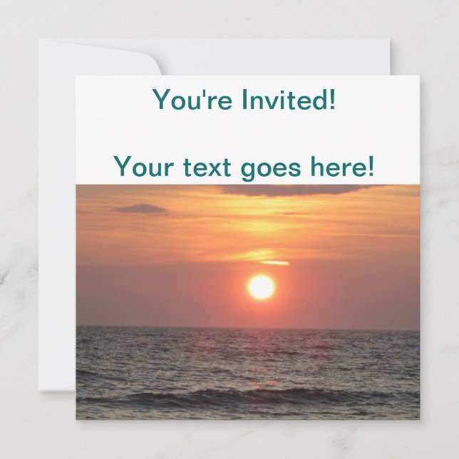 Ocean Sunset Invitation (Front)