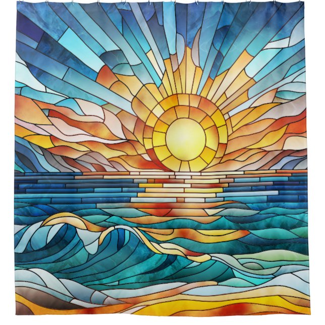 Ocean Sunset mosaic art (Front)
