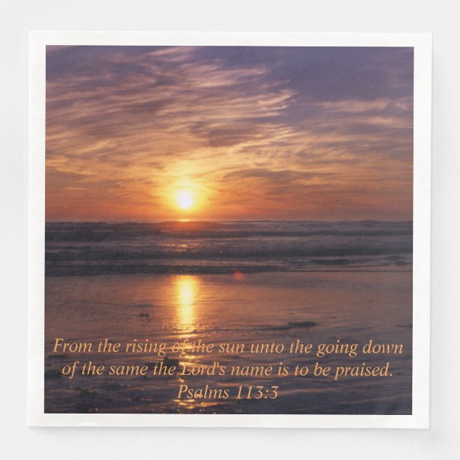 Ocean sunset napkin (Front)