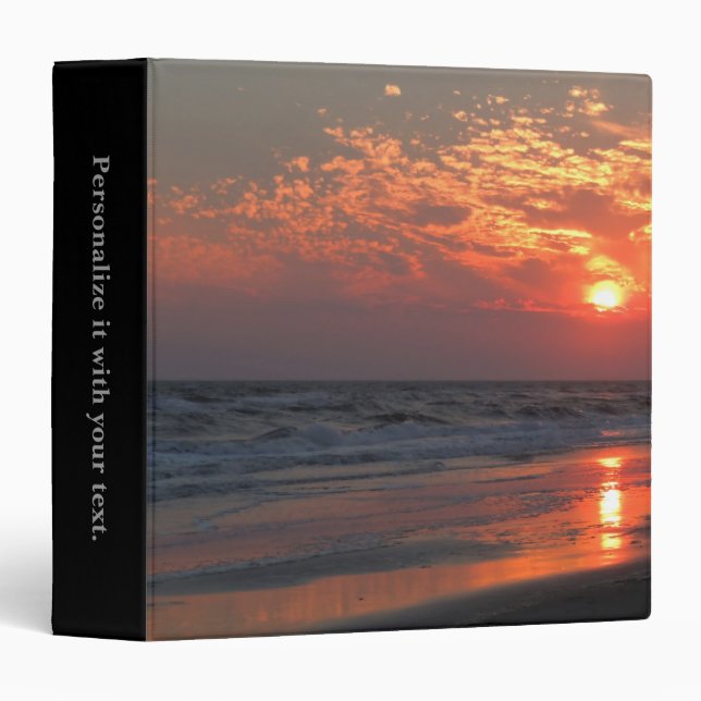 Ocean Sunset - Oak Island, NC Binder (Front/Spine)