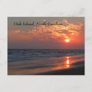 Ocean Sunset - Oak Island, NC Postcard